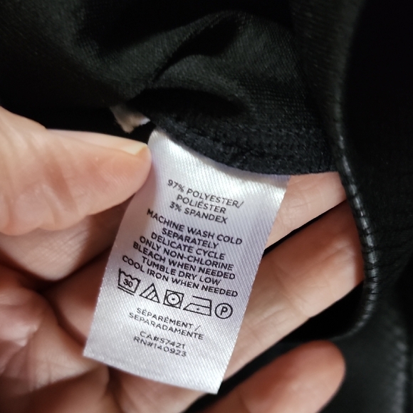 LOFT Black Faux Leather Snakeskin Leggings Size Small S - Picture 4 of 6